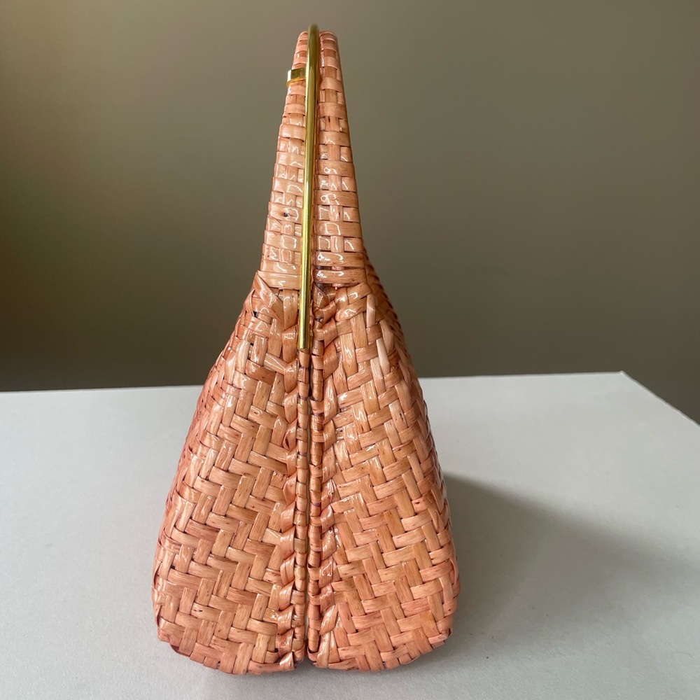 Vintage Danilo Italy Straw Intrecciato Woven Wicker Handbag - Picture 6 of 10